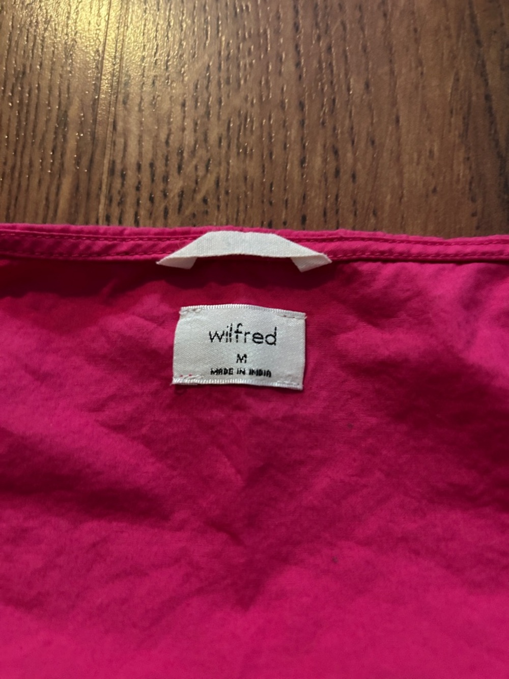 Wilfred Fuchsia Square-Neck Button-Up Blouse - Picture 2 of 7